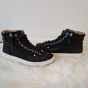 UGG Olive High Top Black Sneakers w/ Zipper. Retro Classic.